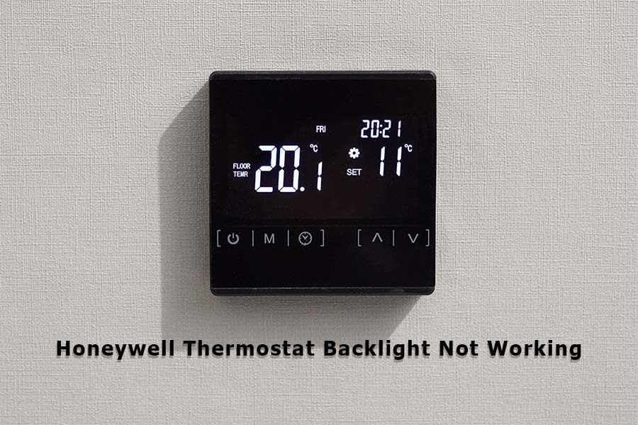 honeywell thermostat backlight not working