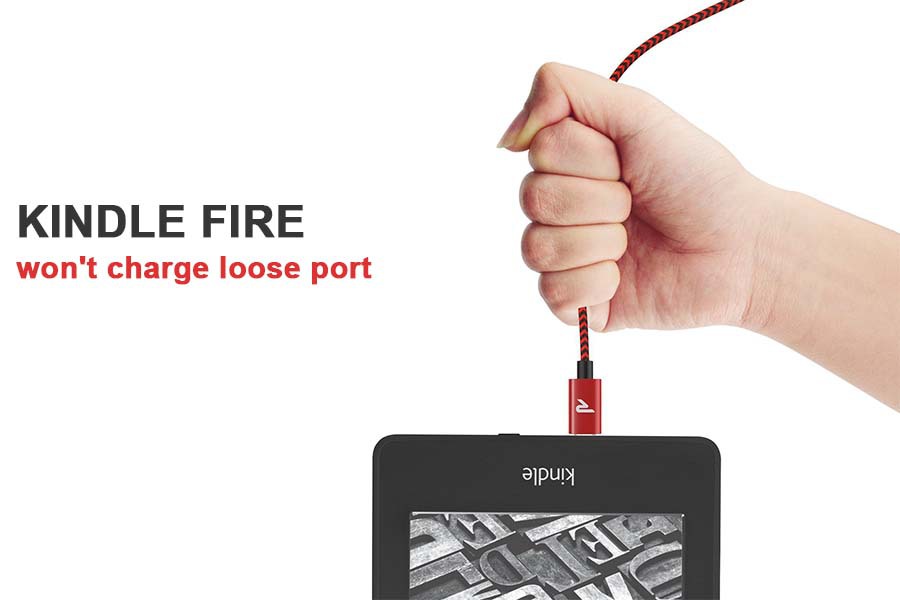kindle fire won't charge loose port